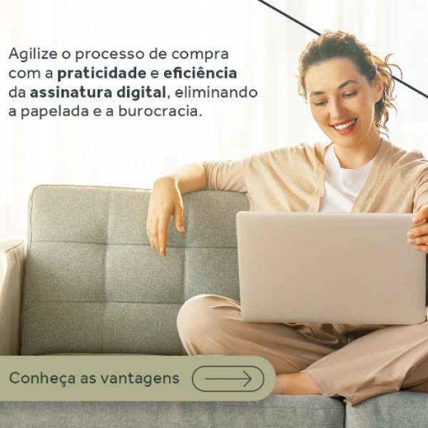 Agilize o processo de compra com a praticidade e eficiência da assinatura digital, eliminando a papelada e a burocracia. 