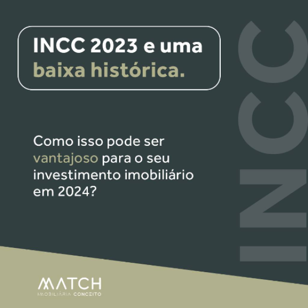 INCC 2023 e uma baixa histórica. 